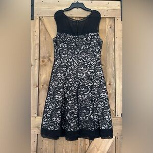 Eliza J Black Lace Special Occasion Dress Size 8